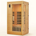 Infrared Sauna Built for Daily Wellness, Low EMF Carbon Panels, Hemlock Wood, Bluetooth & LED Chromotherapy