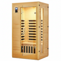 Infrared Sauna Built for Daily Wellness, Low EMF Carbon Panels, Hemlock Wood, Bluetooth & LED Chromotherapy