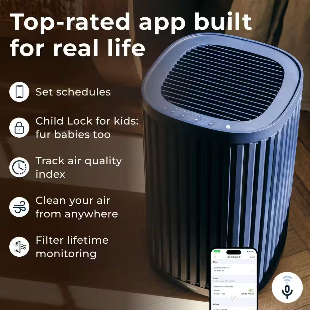 The Air Purifier 3-In-1, Ultra-Quiet, Medical Grade, True HEPA Filter, AHAM Verifide, up to 975 Sq Ft, in White