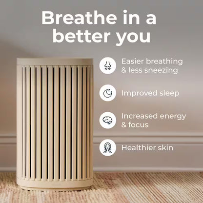 The Air Purifier 3-In-1, Ultra-Quiet, Medical Grade, True HEPA Filter, AHAM Verifide, up to 975 Sq Ft, in White