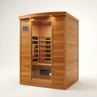 Dynamic Infrared Saunas 4 - Person Indoor Bluetooth Compatible FAR Infrared Sauna in Cedar — Studio Shot