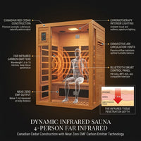 Infrared Sauna Built for Daily Wellness, 4-Person Capacity, Canadian Cedar Wood, Bluetooth Compatible — How It Works