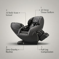 M9 3D Full Body AI Massage Chair — infographic