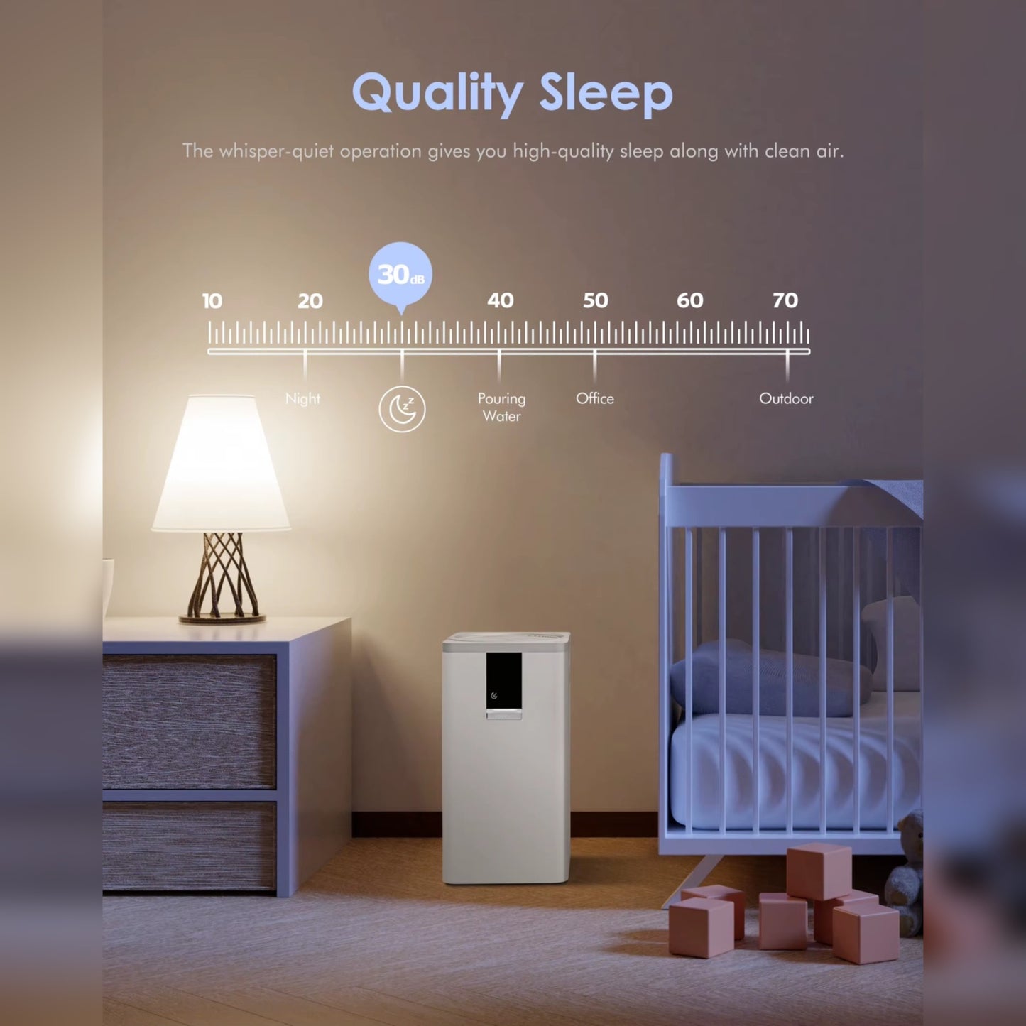 2024 Best Selling Voice Control Portable Electrical Air Purifier Cleaner Smart Air Purifier with HEPA Filter